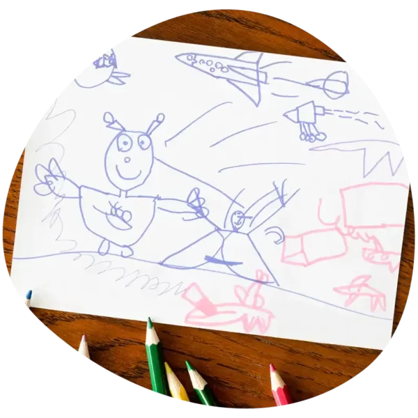 Dibujos infantiles garabatos a Tazas