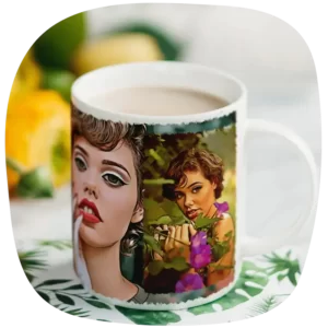 Sesión casual ojos grandes a tazas