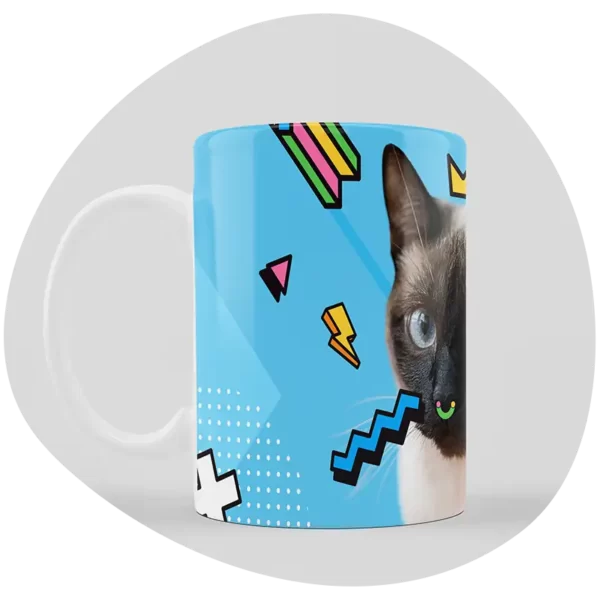 Foto de mascota impresa en taza sublimada
